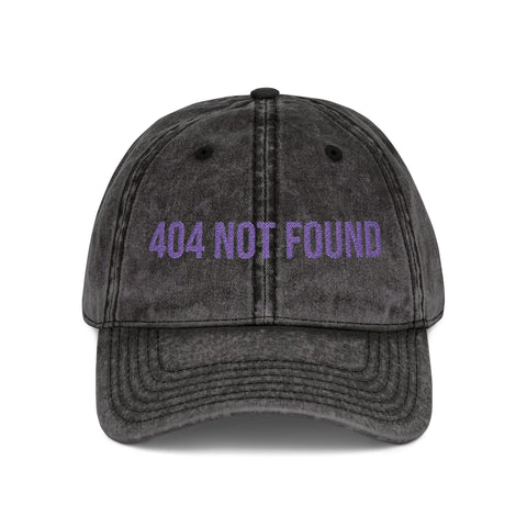 '404 NOT FOUND' Vintage Embroidered Cap