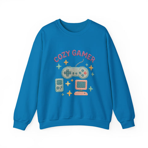 Cozy Gamer Sweatshirt, Unisex Crewneck, Gaming Gift, Comfortable Outfit, Video Game Apparel, Casual Style