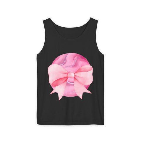 Pink Planet Wrapped In Bow Unisex Tank Top