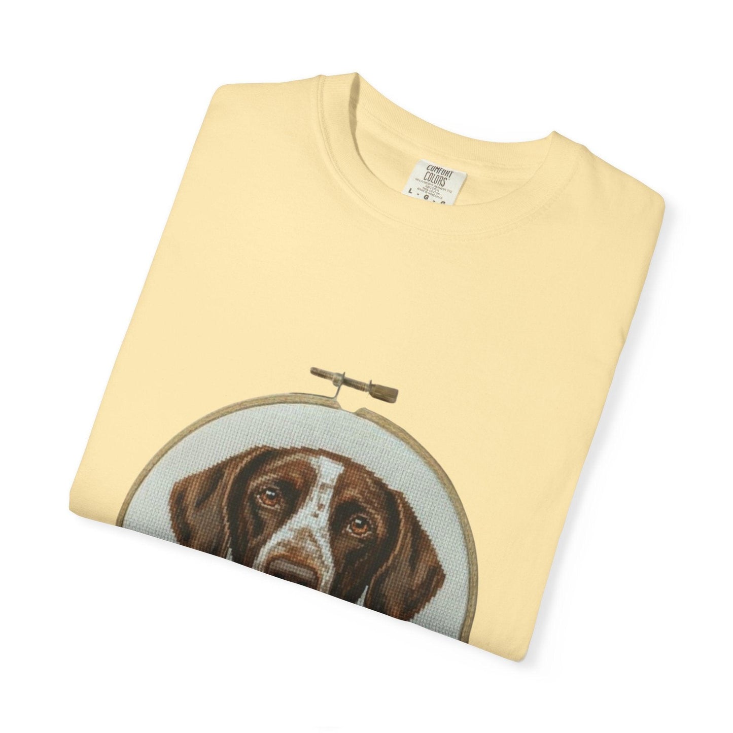 German Shorthaired Pointer Portrait T-Shirt | Embroidery Hoop Dog Art