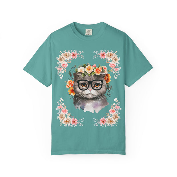 Geeky Goddess Gray Cat Unisex T-Shirt