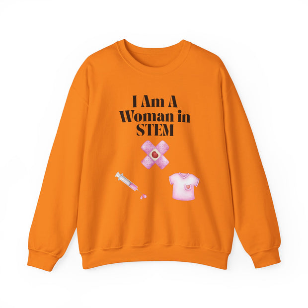'I Am A Woman In STEM' Nurse Unisex Crewneck Sweatshirt