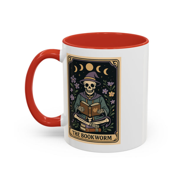 'The Bookworm' Tarot Card Accent Coffee Mug