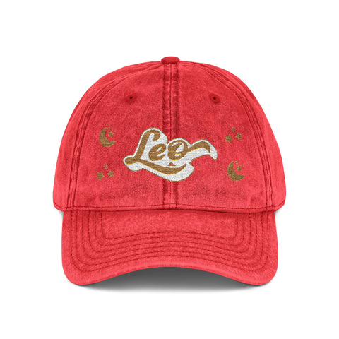 'Leo' Vintage Embroidered Cap