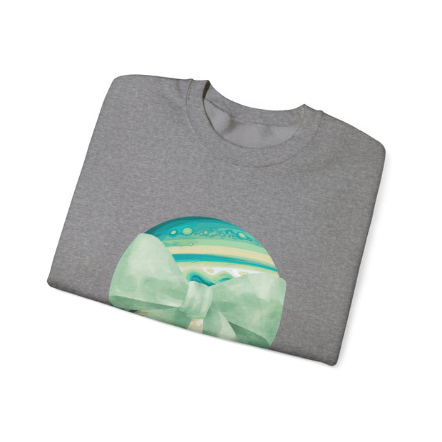 Green Planet Wrapped In A Bow Unisex Crewneck Sweatshirt