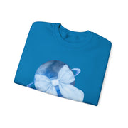 Blue Saturn Wrapped In A Blue Bow Unisex Crewneck Sweatshirt