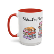 'Shhh...I'm Plotting' Accent Coffee Mug