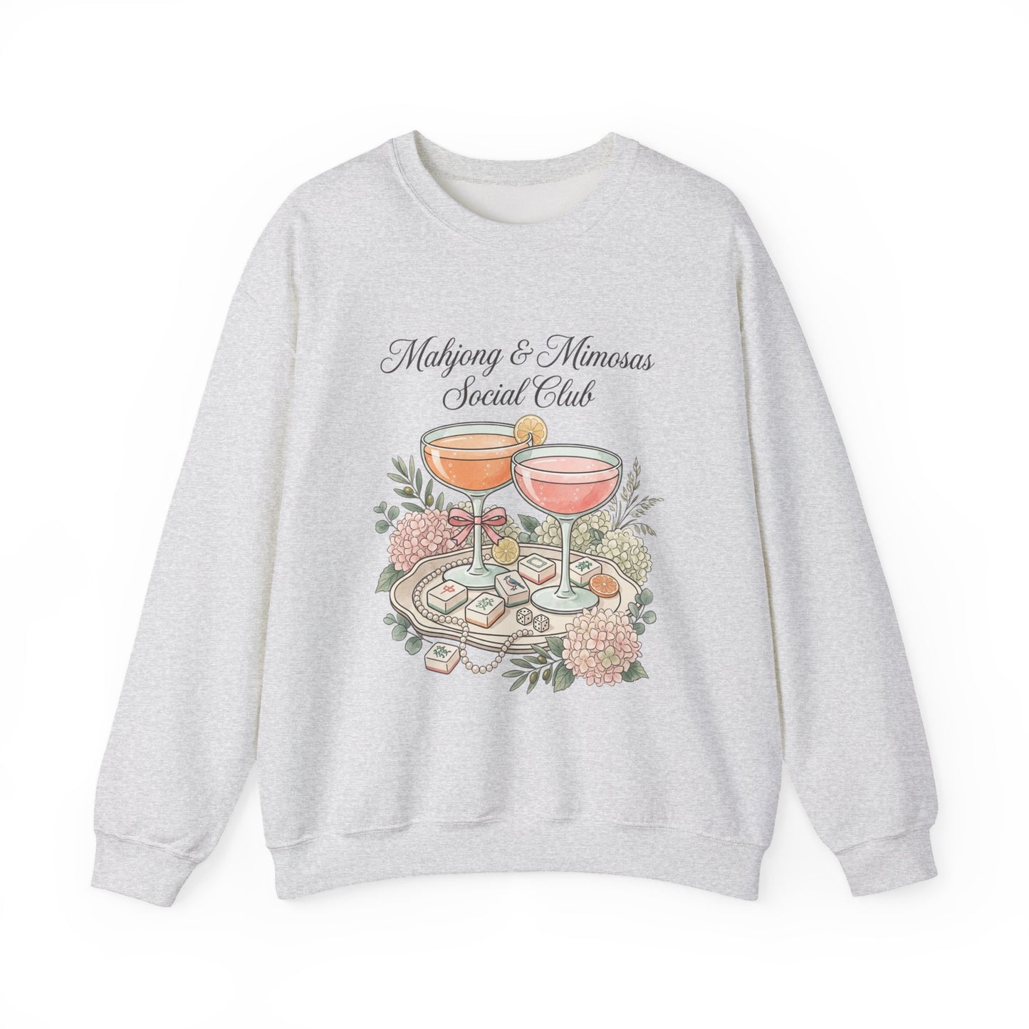 Mahjong & Mimosas Sweatshirt, Mahjong Club Crewneck, Brunch Girl Pullover