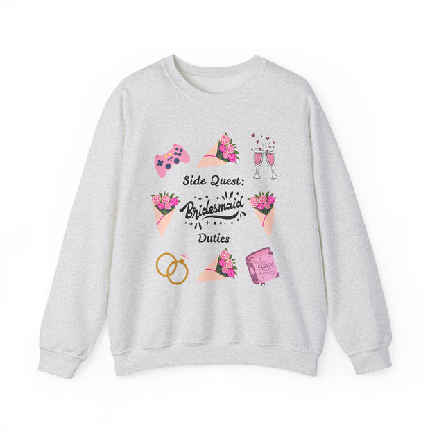 'Side Quest: Bridesmaid Duties' Unisex Crewneck Sweatshirt