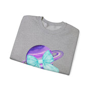 Purple Saturn Wrapped In A Bow Sweatshirt