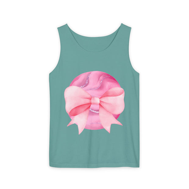 Pink Planet Wrapped In Bow Unisex Tank Top