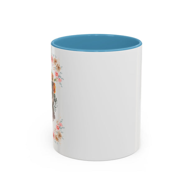 Geeky Goddess Gray Cat Accent Coffee Mug