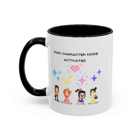 'Main Character Mode: Activated' Accent Coffee Mug