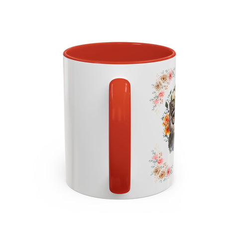 Geeky Goddess Gray Cat Accent Coffee Mug