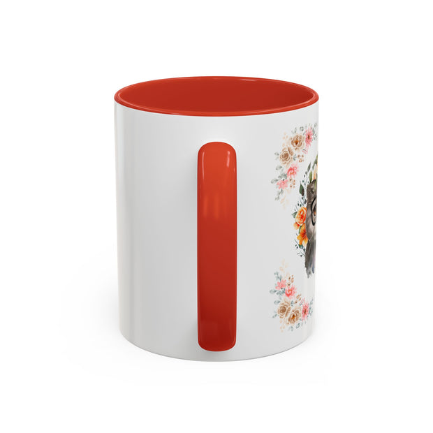 Geeky Goddess Gray Cat Accent Coffee Mug
