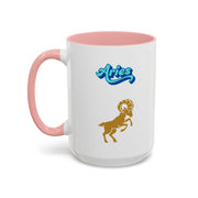 'Aries' Zodiac Accent Coffee Mug