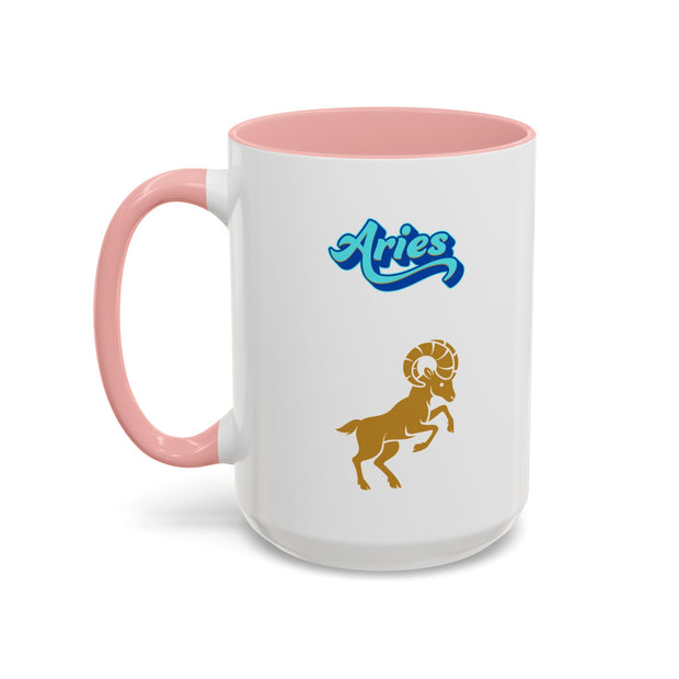 'Aries' Zodiac Accent Coffee Mug