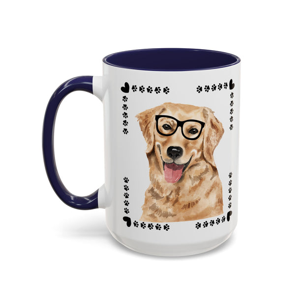Geeky Good Golden Retriever Accent Coffee Mug