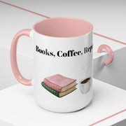 'Books, Coffee, Repeat' Accent Coffee Mug