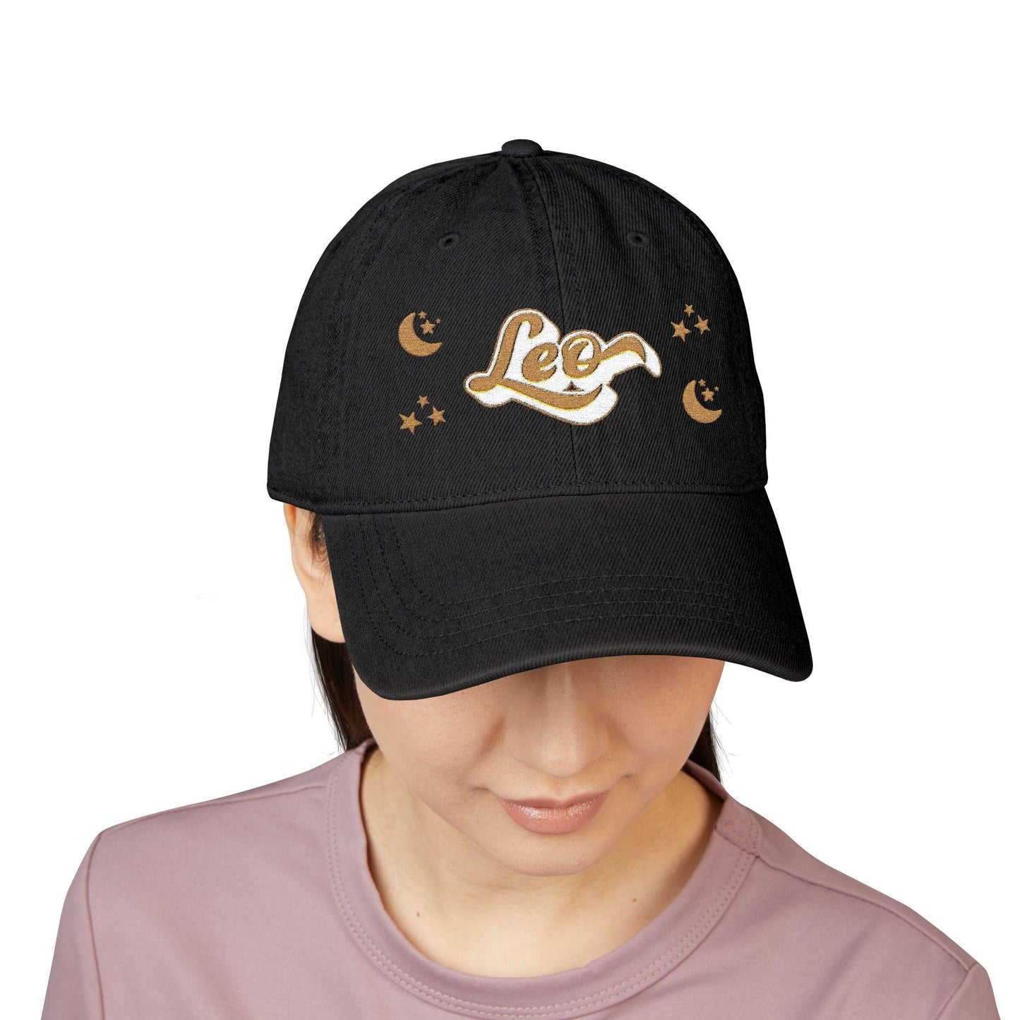 'Leo' Denim Embroidered Cap