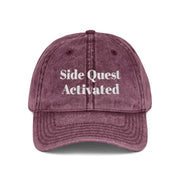 'Side Quest Activated' Vintage Embroidered Cap