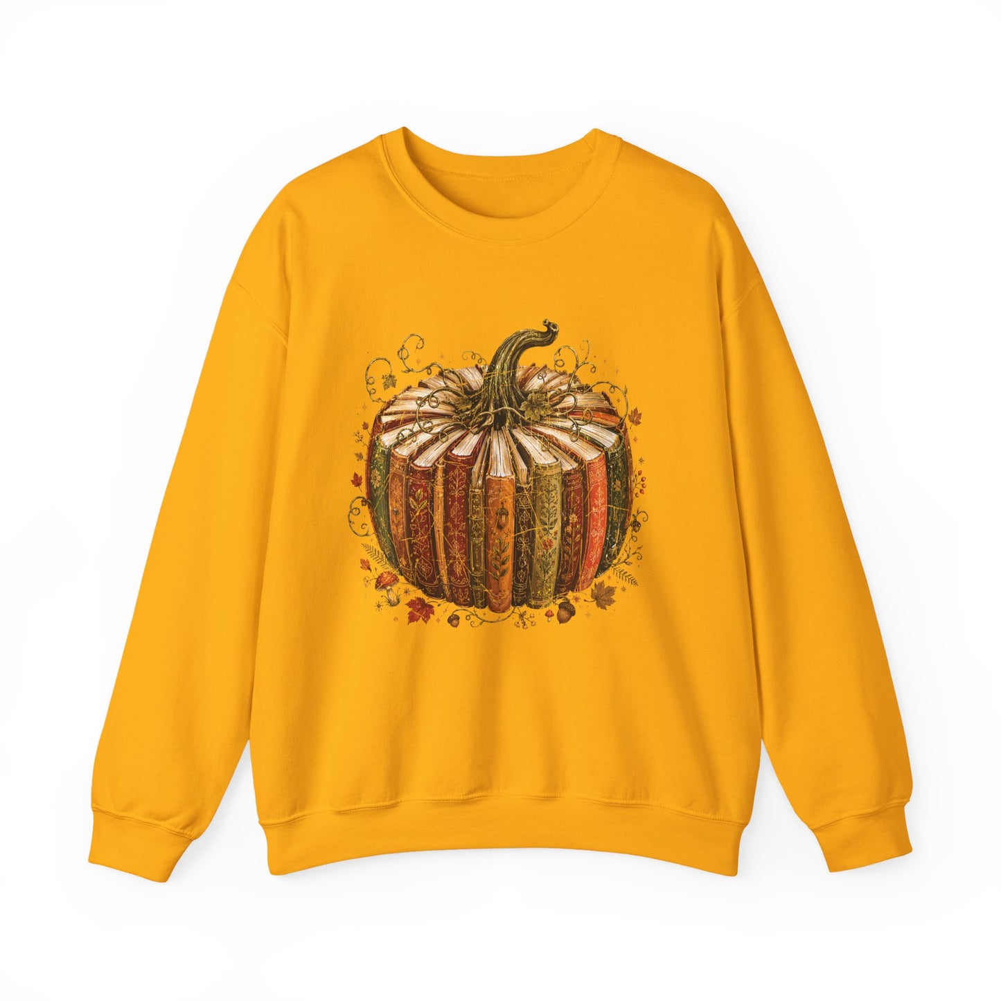 Autumn Patchwork Pumpkin crewneck sweatshirt | Fall Pumpkin Illustration