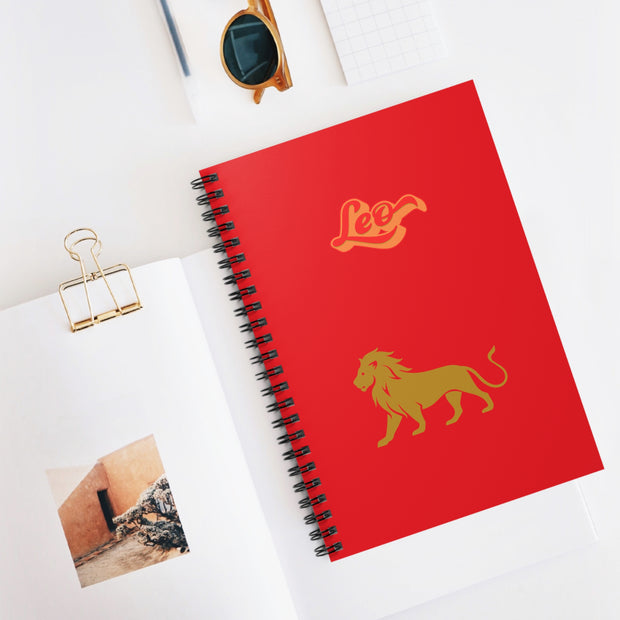 'Leo' Zodiac Spiral Notebook