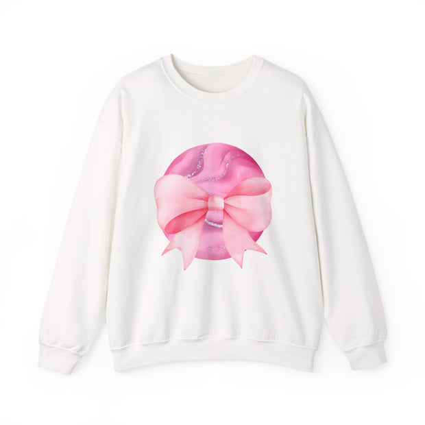 Pink Planet Wrapped In A Bow Unisex Crewneck Sweatshirt