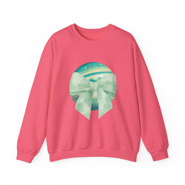 Green Planet Wrapped In A Bow Unisex Crewneck Sweatshirt