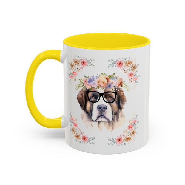 Geeky Goddess Saint Bernard Accent Coffee Mug