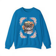 Geek Goddess Gray Cat Unisex Crewneck Sweatshirt