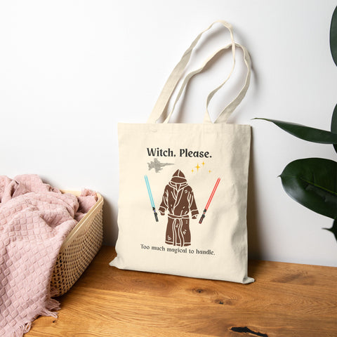 'Witch, Please.' Cotton Canvas Tote Bag