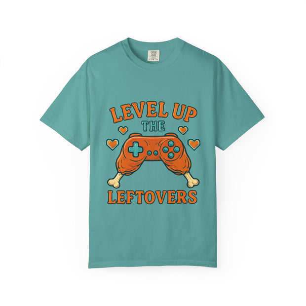 Gamer T-shirt - Level Up the Leftovers | Unisex Gaming Tee, Casual Wear, Game Night Shirt, Gift for Gamers, Funny Apparel