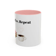 'Books, Coffee, Repeat' Accent Coffee Mug
