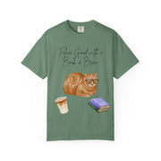 'Feline Good with a Book & Brew' Unisex T-Shirt