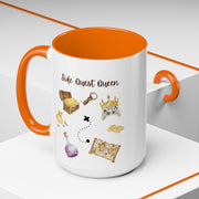 'Side Quest Queen' Accent Coffee Mug