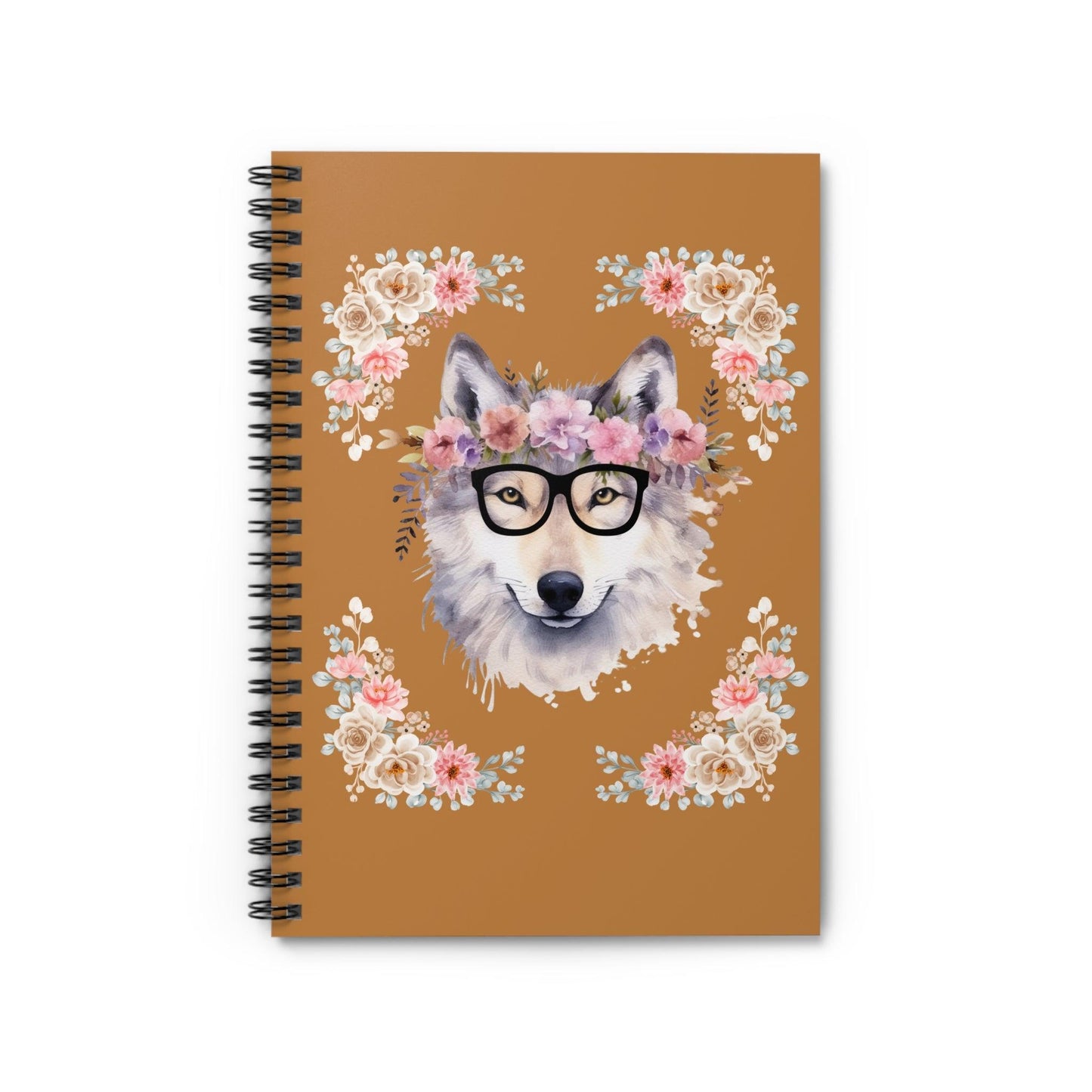 Geeky Goddess Wolf Spiral Notebook