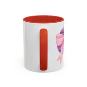 Pink/Purple Planet Wrapped In A Bow Accent Coffee Mug