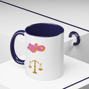 'Libra' Zodiac Accent Coffee Mug