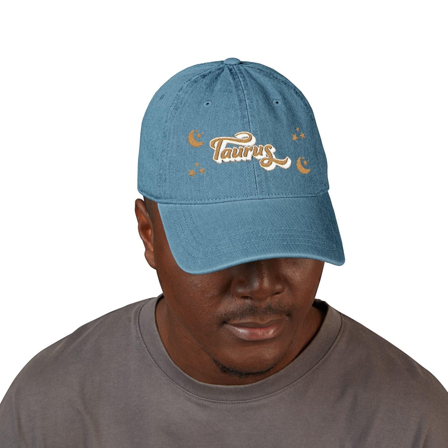 'Taurus' Denim Embroidered Cap