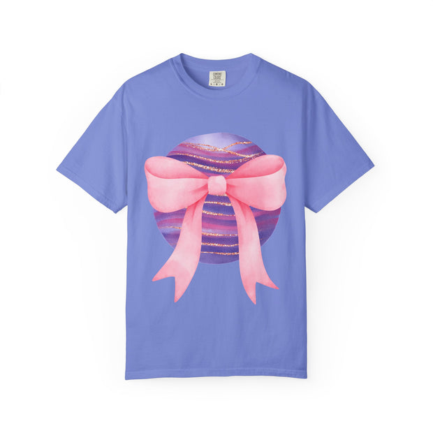 Pink/Purple Planet Wrapped In A Bow Unisex T-Shirt