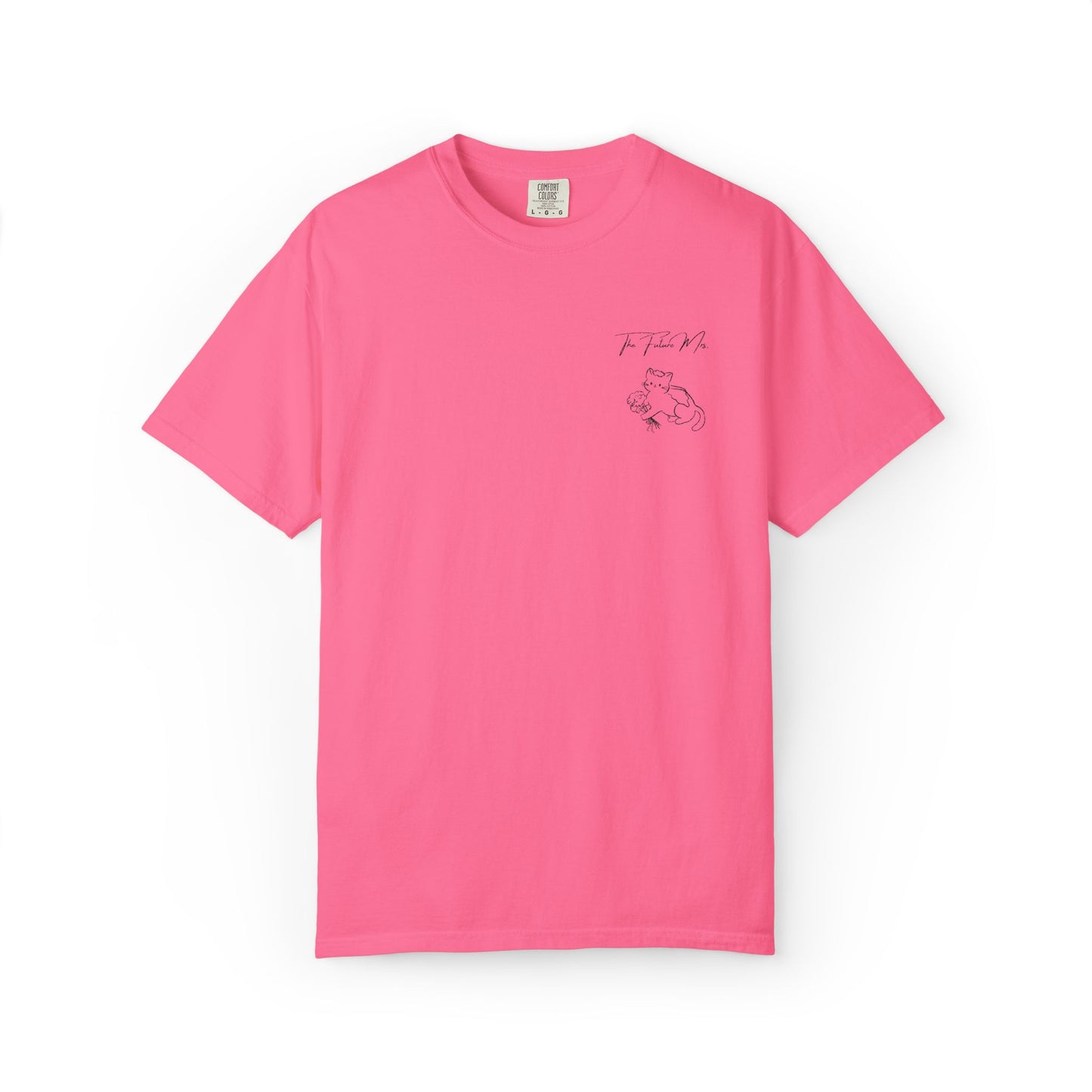 The Future Mrs Shirt, Cat Bride Embroidered Tee, Minimalist Bridal Shower Shirt, Coquette Wedding Tee, Future Wife Shirt