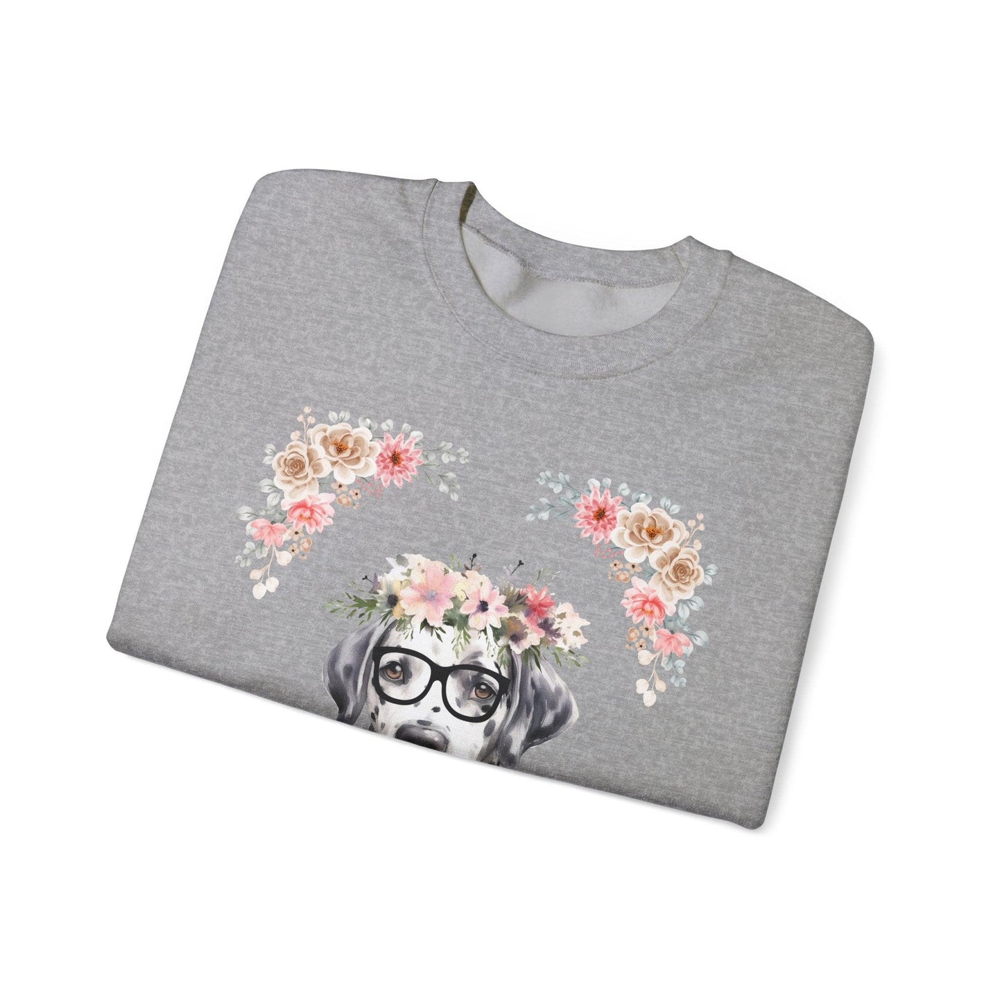 Geeky Goddess Dalmatian Unisex Crewneck Sweatshirt