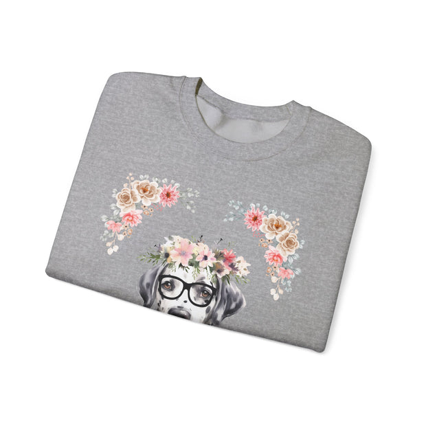 Geeky Goddess Dalmatian Unisex Crewneck Sweatshirt