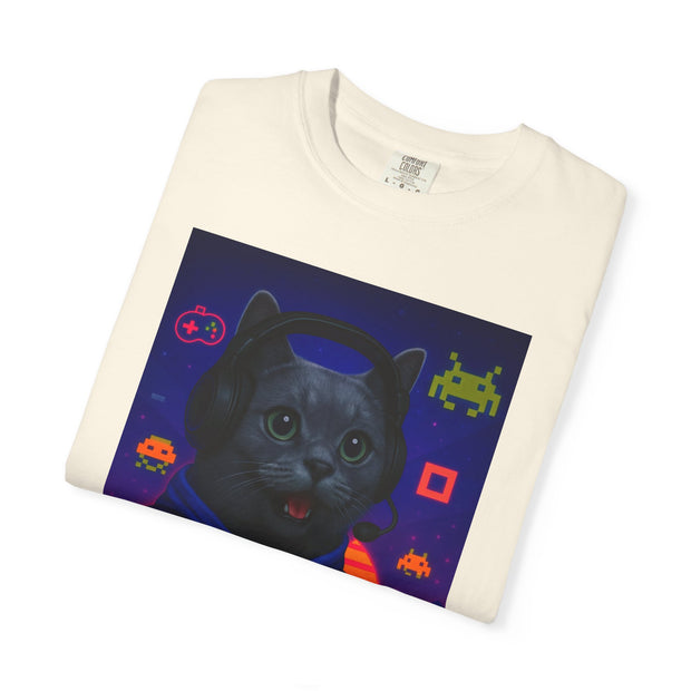 Game On Dark Gray Cat T-shirt