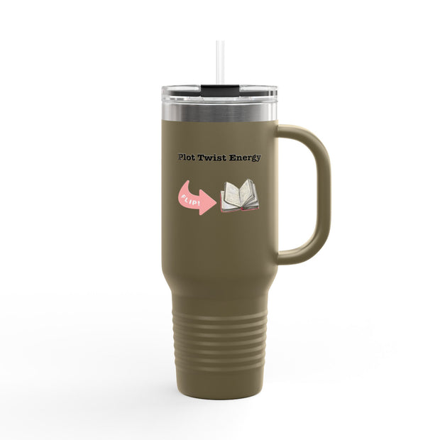 'Plot Twist Energy' Insulated Travel Mug, 40oz