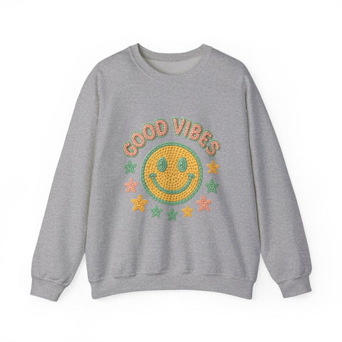 Good Vibes Crewneck Sweatshirt, Cozy Unisex Sweatshirt, Happy Apparel Gift, Positive Energy Fashion, Comfortable Casual Wear, Trendy [...]