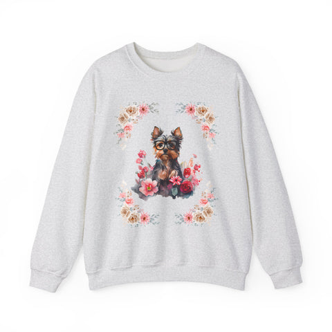 Geeky Goddess Yorkie Unisex Crewneck Sweatshirt