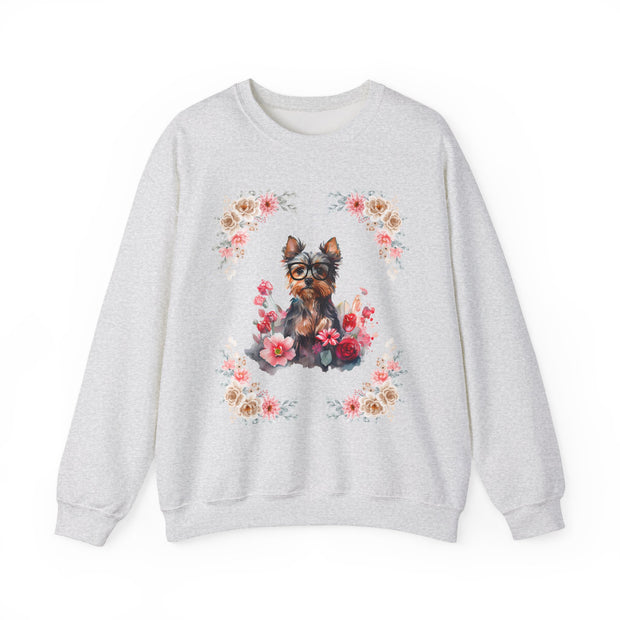 Geeky Goddess Yorkie Unisex Crewneck Sweatshirt