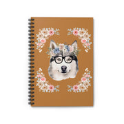 Geeky Goddess Siberian Husky Spiral Notebook